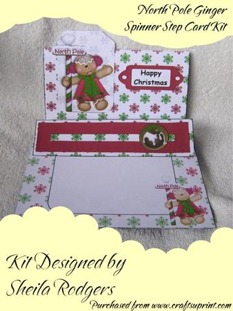 North Pole Ginger Spinner Step Card Kit