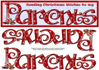 Parents Topper for Large Dl Card