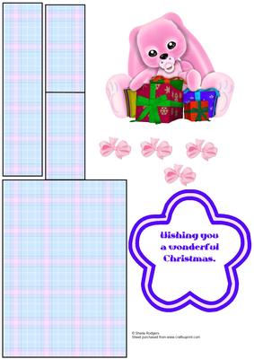 Pink Baby Bunny Mini Easel Card