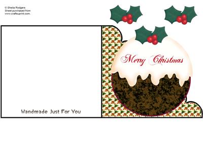 Christmas Pudding Scalloped Edge Cut and Fold