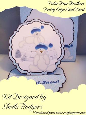 Polar Bear Brothers Pretty Edge Easel Card Kit