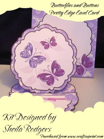 Butterflies and Buttons Pretty Edge Easel Card Kit