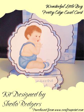 Wonderful Little Boy Pretty Edge Easel Card Kit