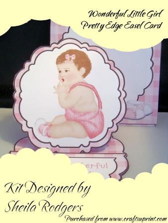 Wonderful Little Girl Pretty Edge Easel Card Kit
