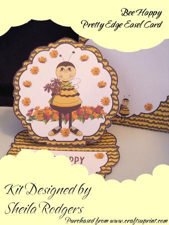 Bee Happy Pretty Edge Easel Card Kit