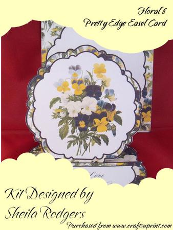 Floral 8 Pretty Edge Easel Card Kit