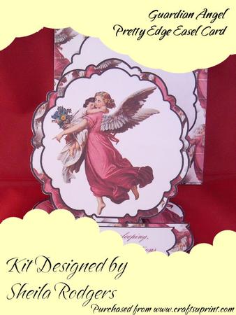 Guardian Angel Pretty Edge Easel Card