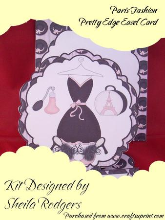 Paris Fashion Pretty Edge Easel Card