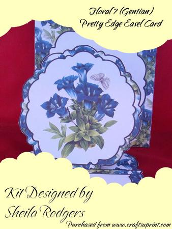 Floral 7 Pretty Edge Easel Card