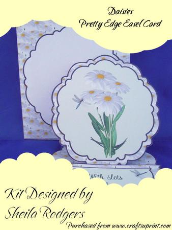 Daisies Pretty Edge Easel Card