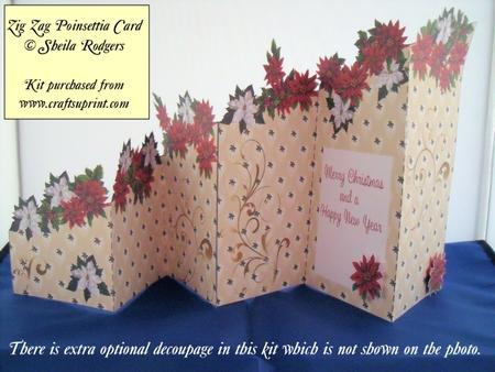 Zig Zag Poinsettia Card Kit