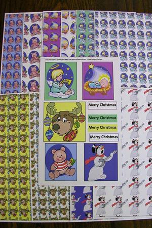 Christmas Backing Papers and Toppers Kit