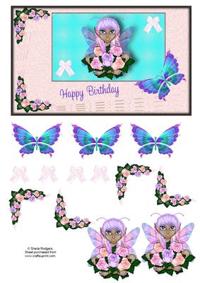 Rose Fairy with Butterfly