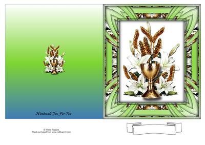 Lilies and Wheat with Gold Chalice