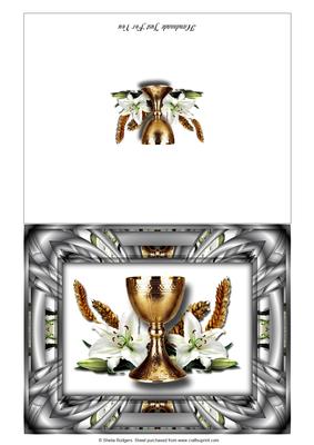 Gold Chalice with Lilies