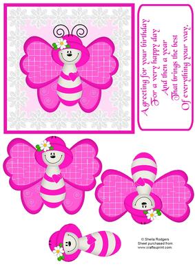 Daisy the Butterfly in Pink Hat