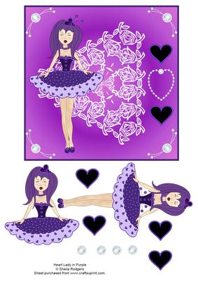 Heart Lady in Purple