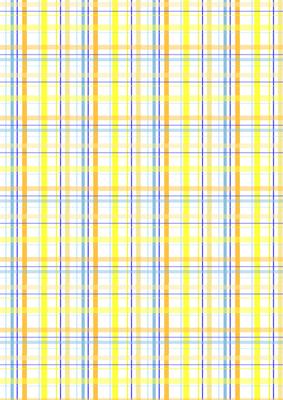 Plaid/tartan 21 in Yellow, Orange and Blue