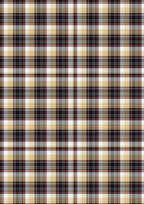 Tartan/plaid 6 in Black, White, Brown and Cream