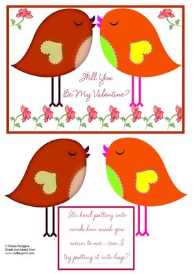 Valentine Kissing Birds