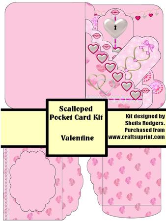 Valentine Scalloped Pocket Card Kit