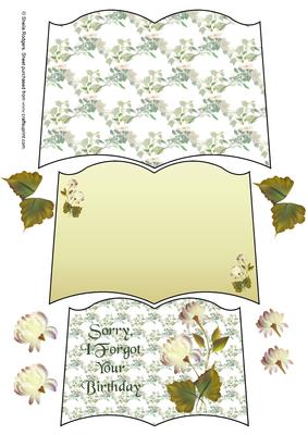 Open Book White Flower Belated Birthday