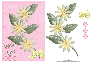 Yellow Flowers on Pink
