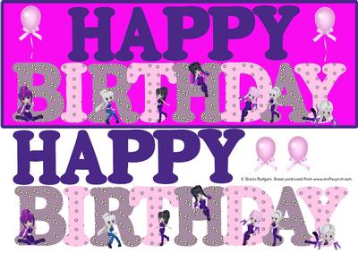 Cute Punk Girls Birthday