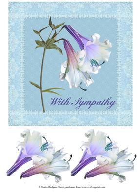 Lilies on Blue Lace