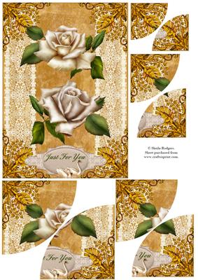 Roses with Lace and Gold