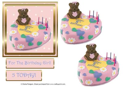 Teddy Cake 5th Birthday