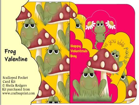 Frog Valentine Scalloped Pocket Card Kit