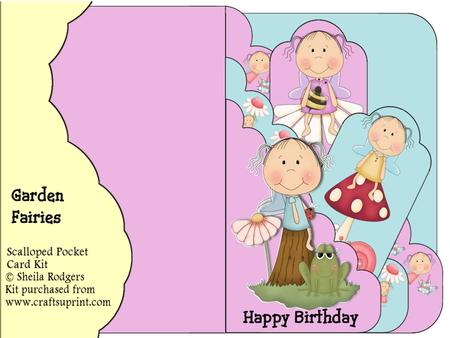 Garden Fairies Scalloped Pocket Card Kit