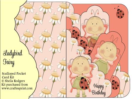 Ladybird Fairy Scalloped Pocket Card Kit
