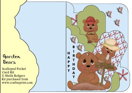 Garden Bears Scalloped Pocket Card Kit