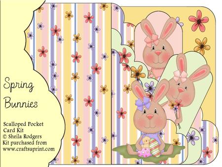 Spring Bunnies Scalloped Pocket Card Kit