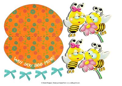 Bees in Love Wobble Card