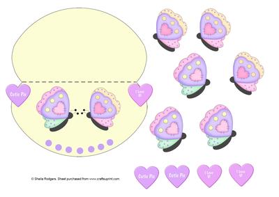 Cutie Pie Butterflies Wobble Card