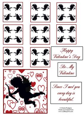 Valentine Cupid Topper and Tea Bag Tiles