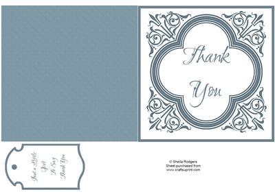 Cut and Fold Thank You Card with Tag