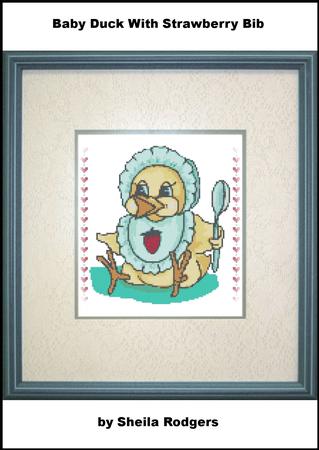 Baby Duck with Strawberry Bib