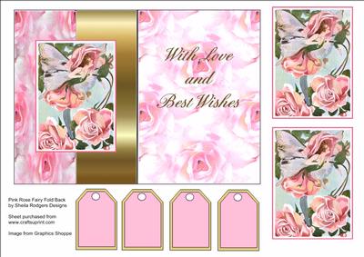 Pink Rose Fairy Fold Back