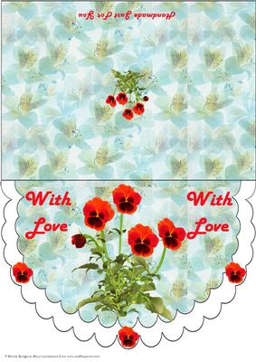 Scalloped Red Pansies