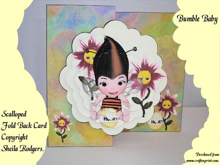Bumble Baby Scalloped Fold Back Card Kit