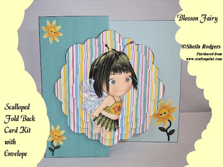 Blossom Fairy Scalloped Fold Back Card Kit