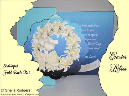 Easter Lilies Scalloped Fold Back Card Kit