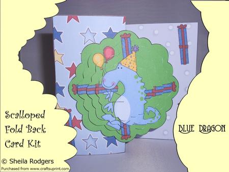 Blue Dragon Scalloped Fold Back Card Kit