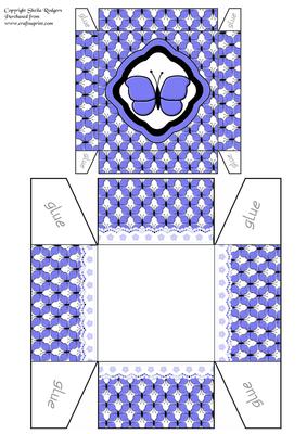 Purple Butterfly Gift Box
