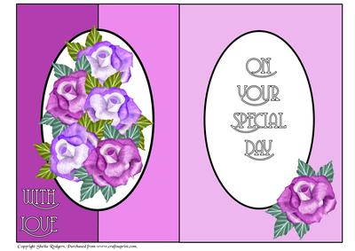 Roses Oval Fold Back