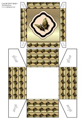 Golden Swallowtail Butterfly Gift Box